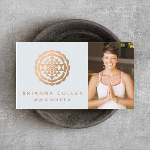 Shri Yantra, Lägg till bild Yoga Meditation-lärare Visitkort