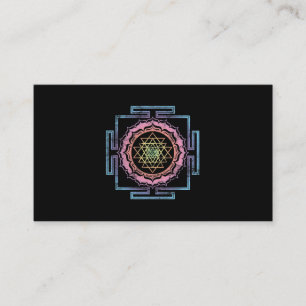 Shri Yantra Lotus Buddhism Meditation Helig Geome Visitkort