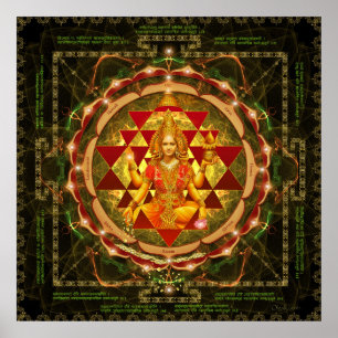 Shri Yantra- Maha Lakshmi Ashtakam- överflöd Poster