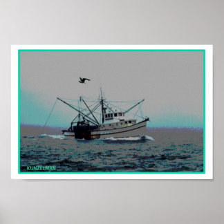 SHRIMP BOAT GICLEE PRINT POSTER