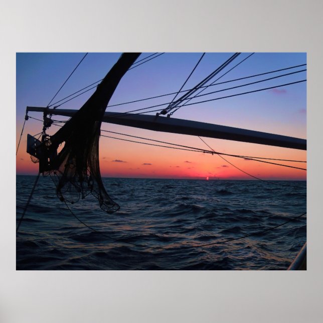 Shrimp Boat Sunset Poster (Framsidan)