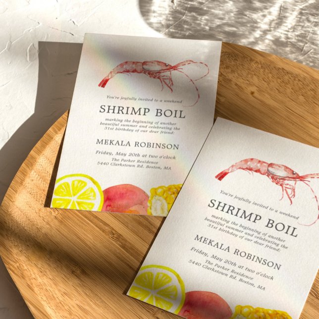 Shrimp Boil | Födelsedagsfest av livsmedel Inbjudningar (Skapare uppladdad)