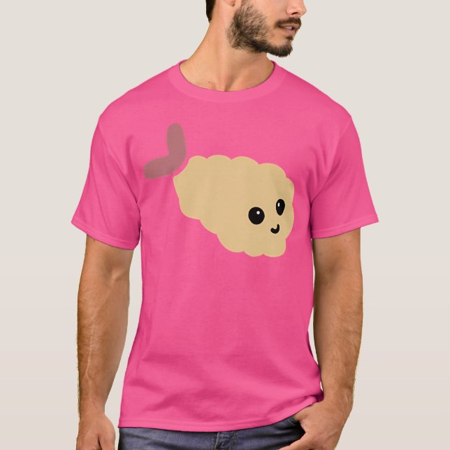 Shrimp Kawaii T Shirt (Framsida)