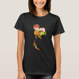 Shrimp Pad Thai in the shape of Thailand T Shirt