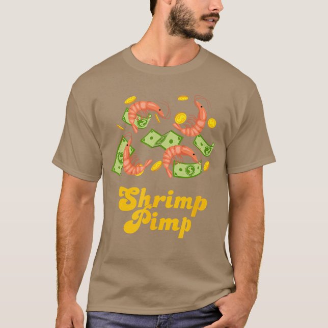 Shrimp Pimp Cherry Shrimp Aquarium Neocaridina fun T Shirt (Framsida)