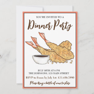 Shrimp Prawn Ebi Tempura Japanska Cuisineet Food Inbjudningar