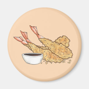 Shrimp Prawn Tempura Japanska Food Restaurant Magnet