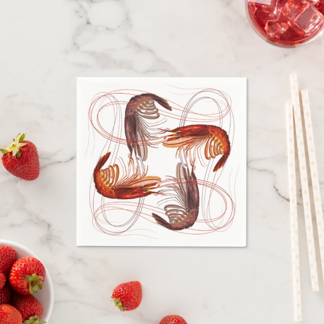 Shrimp Prawns Long Antennae Pappersservett (Insitu)