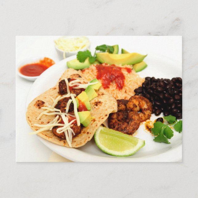 Shrimp Taco Vykort (Framsida)