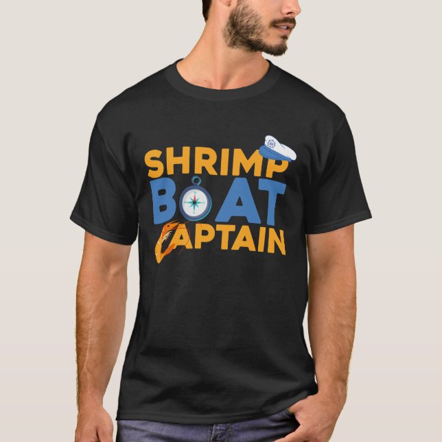 Shrimping för räkafartygkapten gåvor t shirt (Framsida)