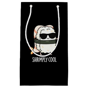 Shrimply Coola Funny Shrimp Sushi Pun Mörk BG