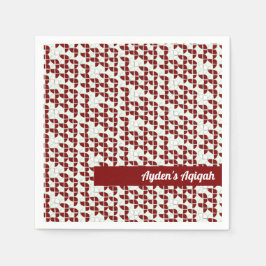 SHRIMPLY Red White Mönster, Aqiqah Pojke Shower Pappersservett