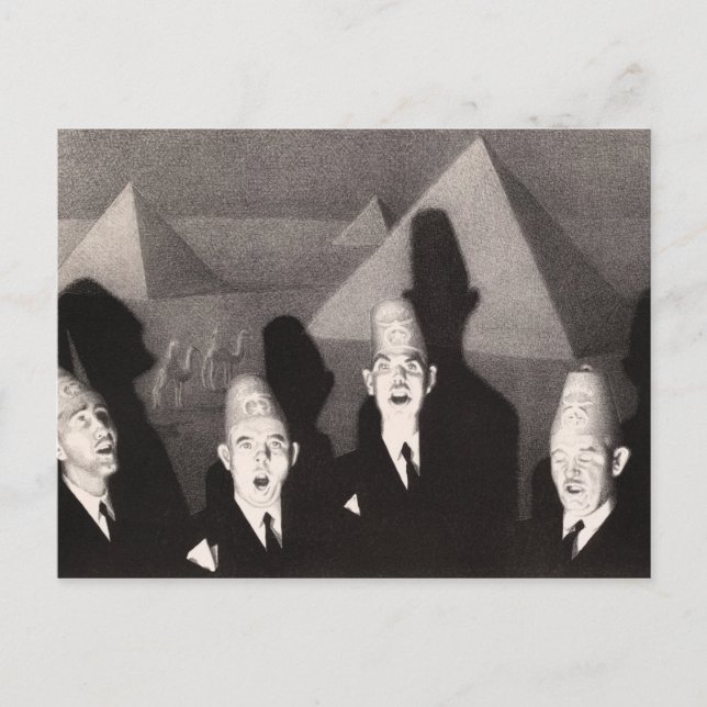 Shrine Quartet av Grant Wood Vykort (Framsida)