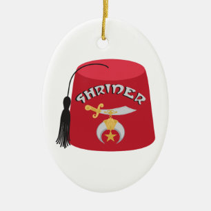 Shriner Julgransprydnad Keramik
