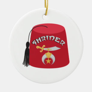 Shriner Julgransprydnad Keramik