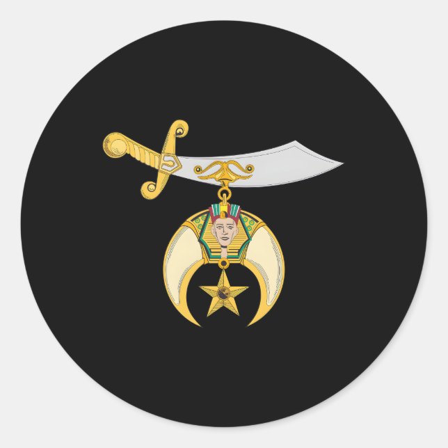 Shriner Shrine Noble Runt Klistermärke (Framsida)