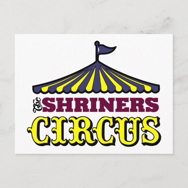 Shriners cirkus vykort (Framsida)