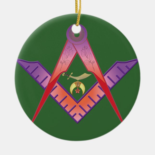 Shriners rotar julgransprydnad keramik (Framsidan)