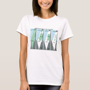 Shrinking karta av Palestina T-shirt
