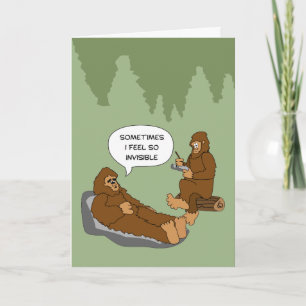 Shrink's Office Funny Sasquatch Tecknad Anpassning Kort