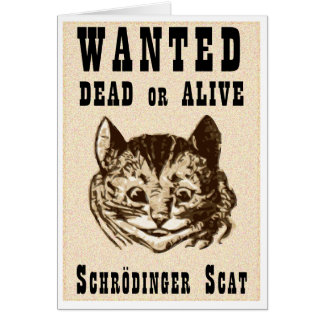 Shrodingers katt ville poster hälsningskort