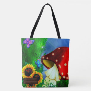 Shroom Gully Whimsical Fantasy Art Tygkasse