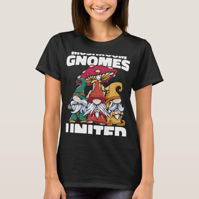 Shrooming United Hunter Fungi Mushrooming Mushroo T Shirt (Framsida)
