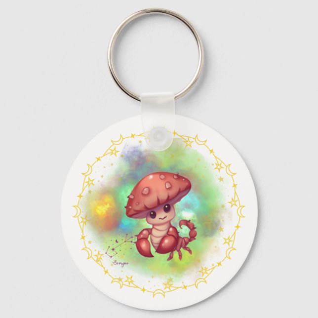 Shroomoscope Scorpio Keychain Nyckelring (Framsida)