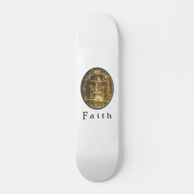 Shroud of Turin cloth Old School Skateboard Bräda 18 Cm (Framsida)