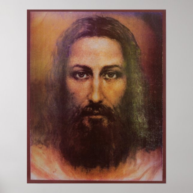 Shroud of Turin Jesus Christ face, Holy Face Poster (Framsidan)