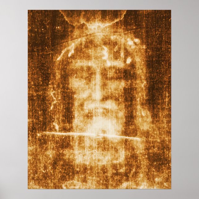 Shroud Turin Ansikte av Jesus A Poster (Framsidan)