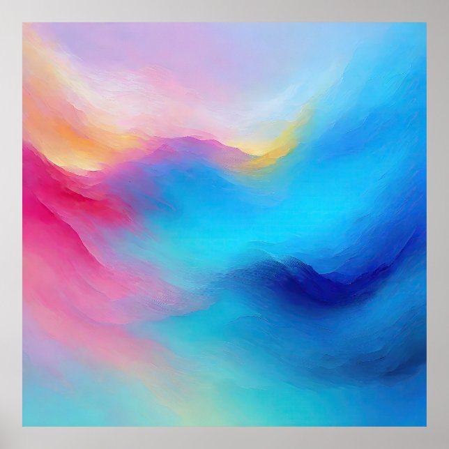 "Shroudglen" Rosa och Sjölandskapet Blue Ligcape. Poster (Framsidan)
