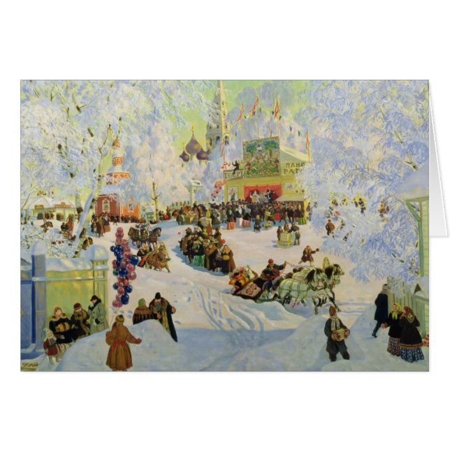 Shrove-Tide 1919 Hälsningskort (Framsidan Horizontal)