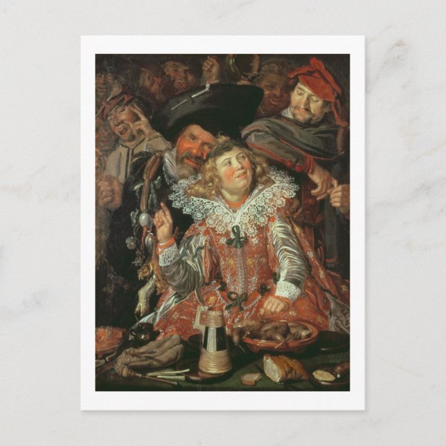 Shrovetide Revelers (The Merry Company) c.1615 (o Helg Vykort (Framsida)