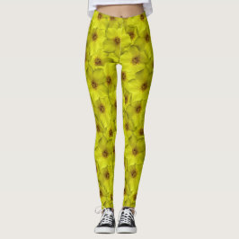Shrubby Cinquefoil Seamless Mönster Leggings