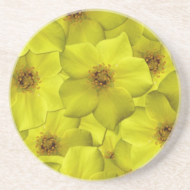 Shrubby Cinquefoil Seamless Mönster Underlägg (Framsidan)