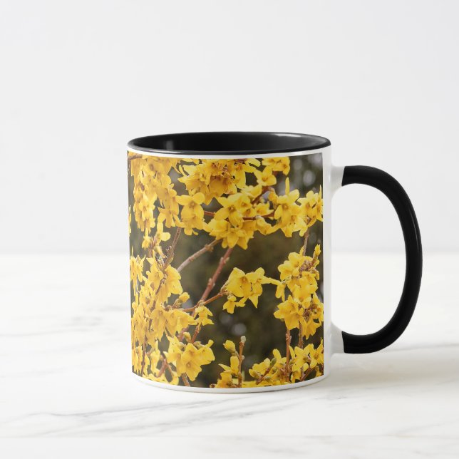 Shruben för vacker Golden Forsythia Mugg (Höger)