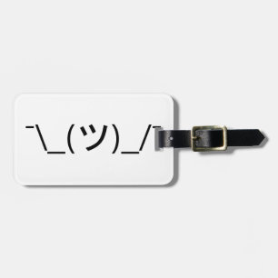 Shrug Emoticon ¯\_(ツ)_/ japanska Kaomoji Bagagebricka