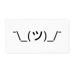 Shrug Emoticon ¯\_(ツ)_/ japanska Kaomoji Fraktsedel