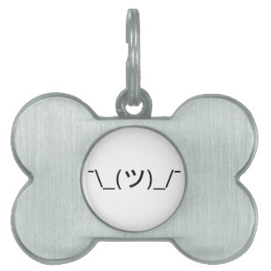 Shrug Emoticon ¯\_(ツ)_/ japanska Kaomoji ID-bricka Husdjur