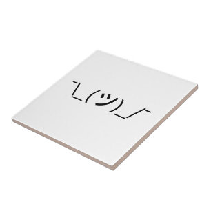 Shrug Emoticon ¯\_(ツ)_/ japanska Kaomoji Kakelplatta
