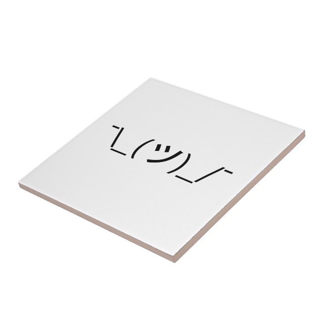 Shrug Emoticon ¯\_(ツ)_/ japanska Kaomoji Kakelplatta (Sidan)