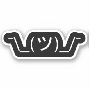 Shrug Emoticon ¯\_(ツ)_/ japanska Kaomoji Klistermärken