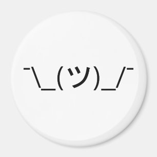 Shrug Emoticon ¯\_(ツ)_/ japanska Kaomoji Magnet