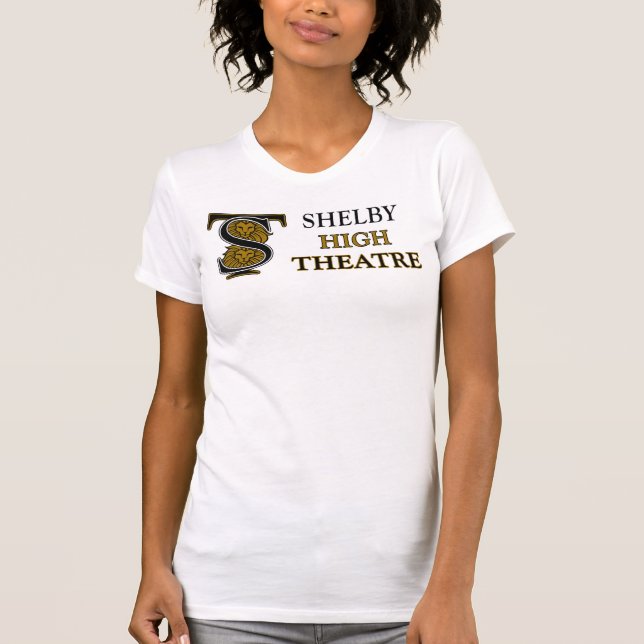 SHS Theater Fullt Logotyp V nacke T Shirt (Framsida)
