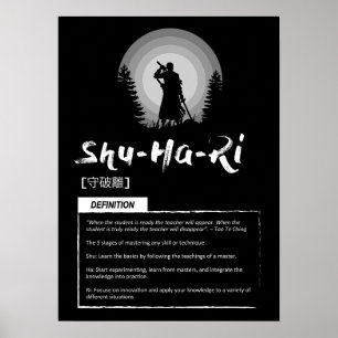 Shu-Ha-Ri - japanskt koncept för framgång Poster