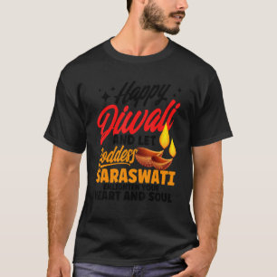 Shubh Deepalawi Lycklig Diwali Goddess Saraswati D T Shirt