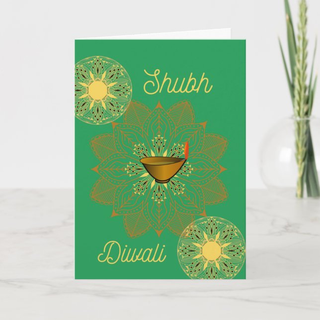 Shubh Diwali Foleting Card Kort (Framsida)