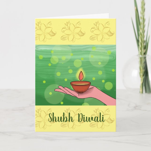 Shubh Diwali Vikad Julkort/Festkort Kort (Framsida)