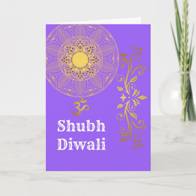 Shubh Diwali Vikningshälsokort/Helgkort Kort (Framsida)
